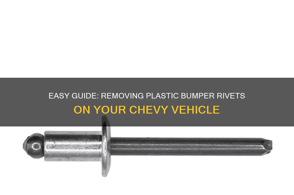 how to remove plastic bumber rivets chevy