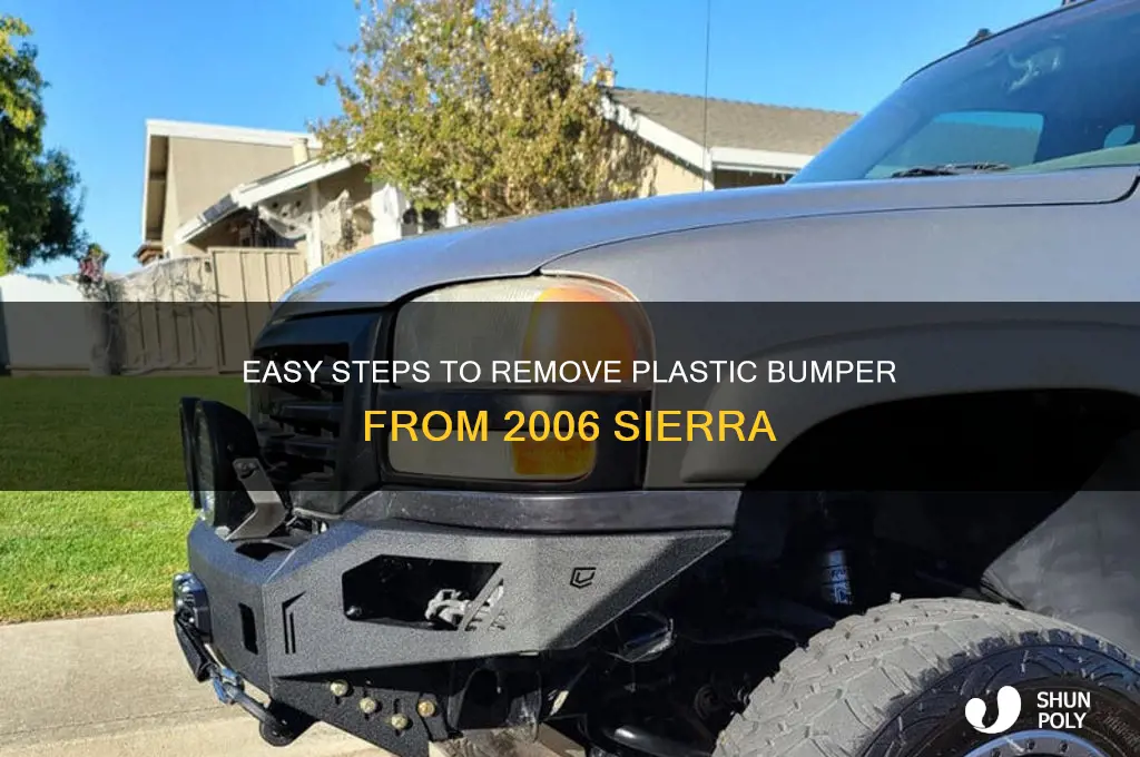 how to remove plastic bumper from 2006 sierra