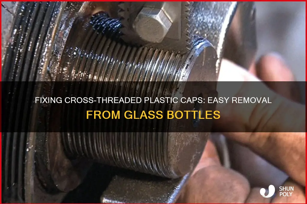 how to remove plastic cap from glass bottle crossthreaded