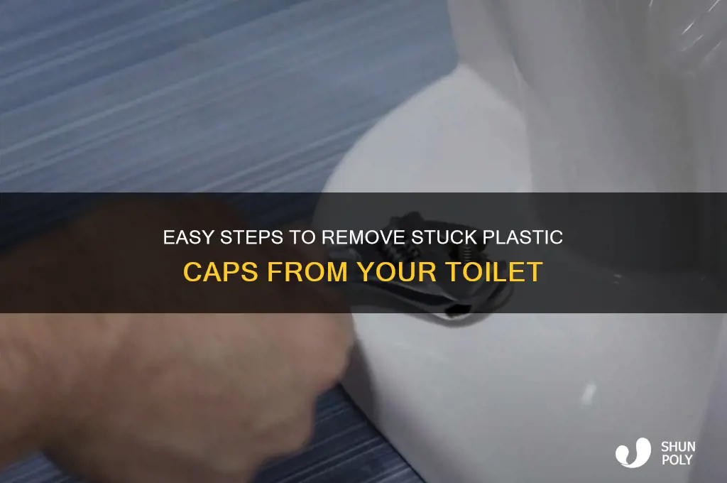how to remove plastic caps from toilet