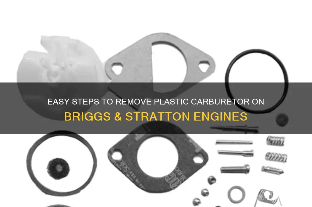 how to remove plastic carburetor briggs and stratton