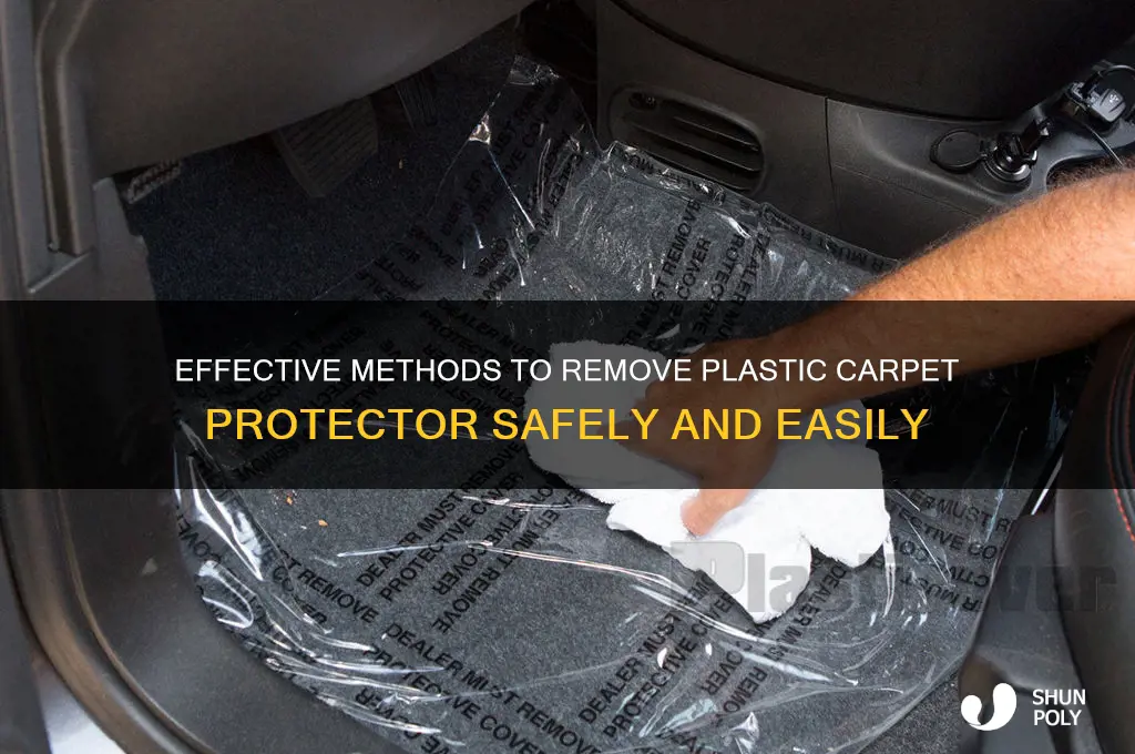 how to remove plastic carpet protector