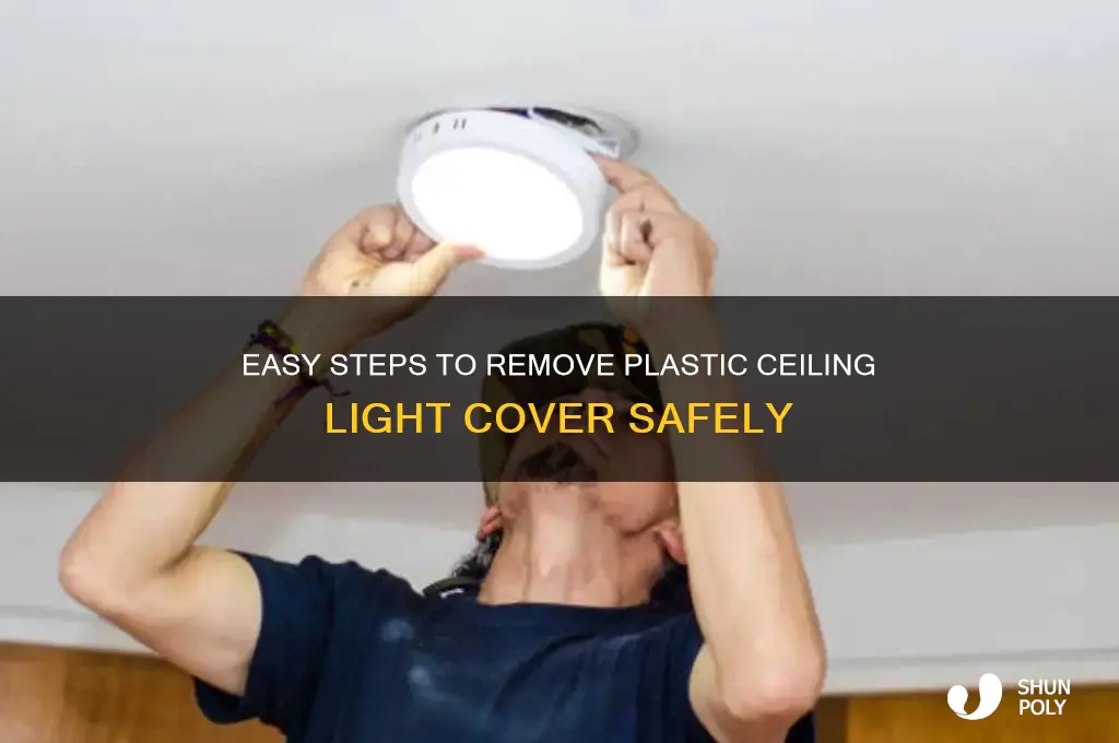 how to remove plastic ceiling light cover