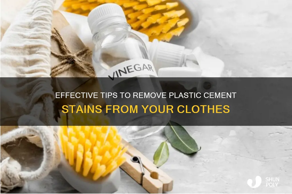 how to remove plastic cement from clothes