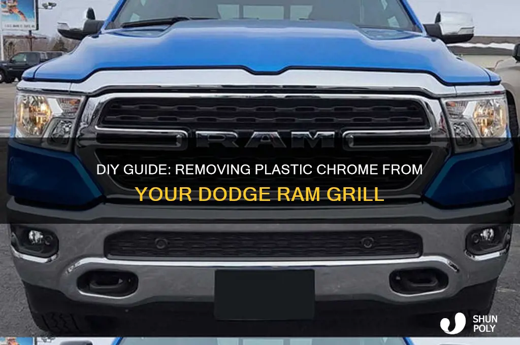 how to remove plastic chrome on dodge ram grill