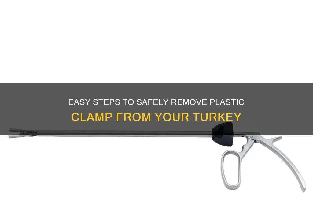 how to remove plastic clamp from turkey