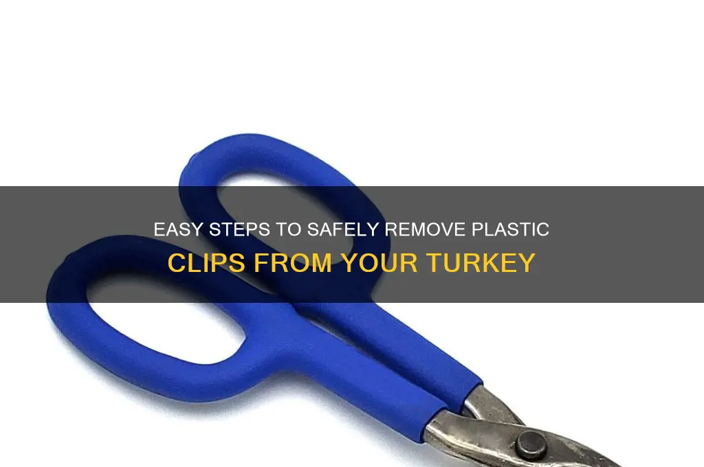 how to remove plastic clip from turkey