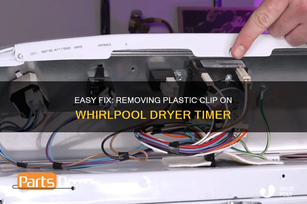 how to remove plastic clip on whirlpool dryer timer