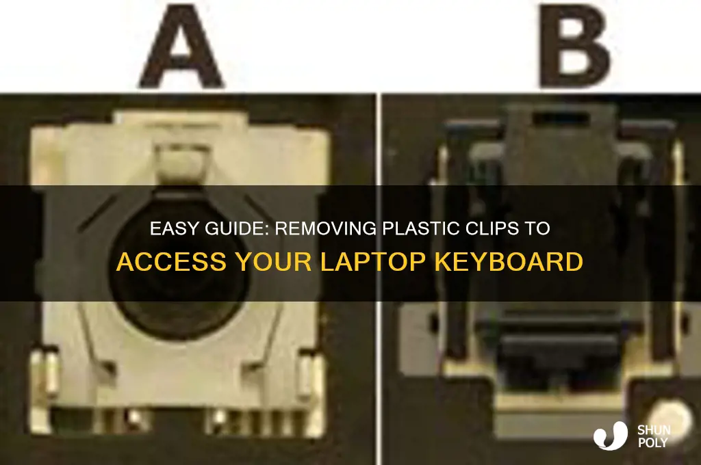 how to remove plastic clips holding keyboard on laptop