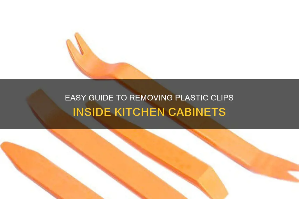 how to remove plastic clips inside kotchen cabinets