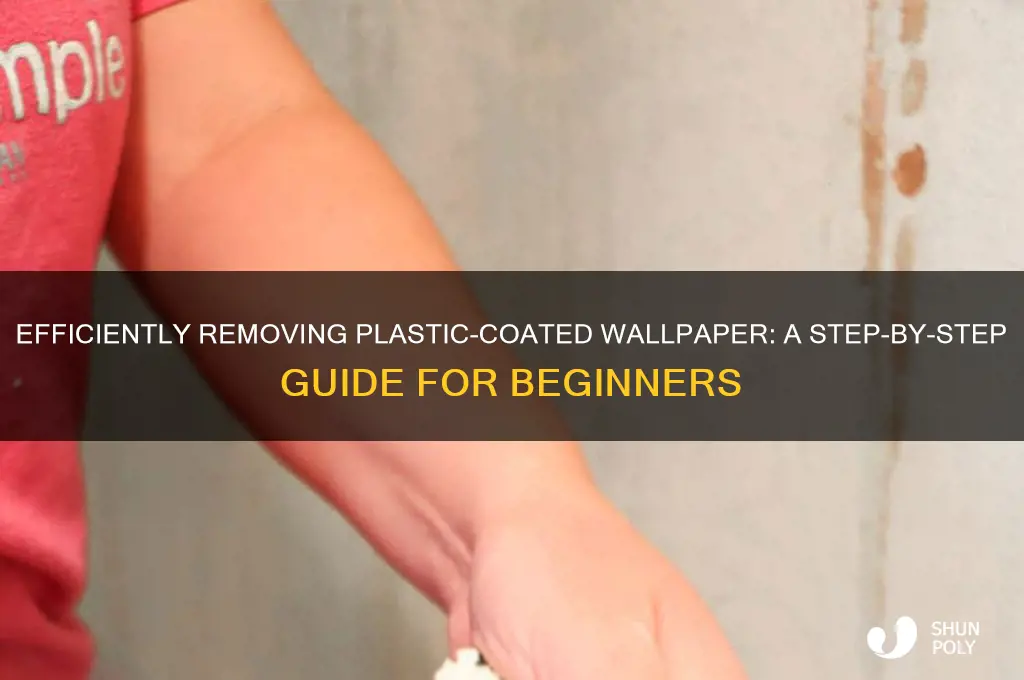 how to remove plastic coated wallpaper