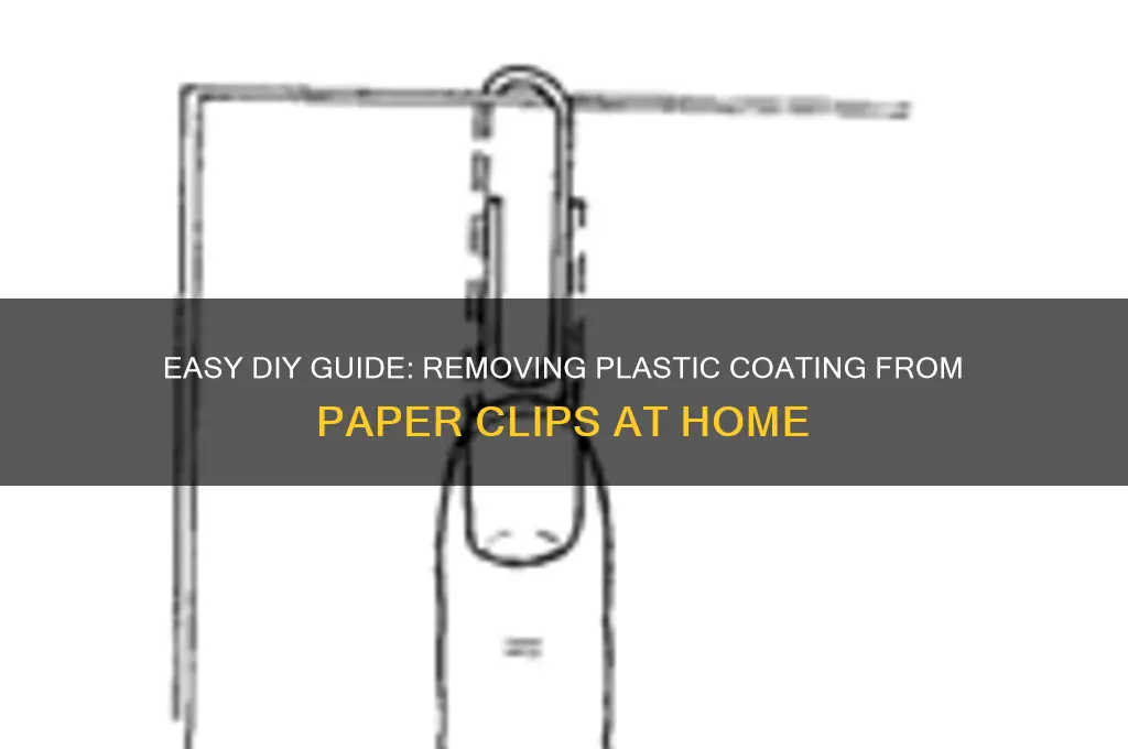 how to remove plastic coating from paper clips
