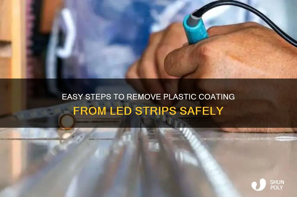 how to remove plastic coating led strip