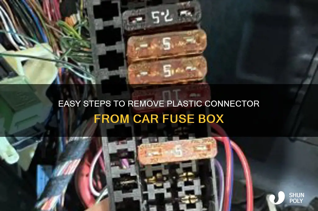 how to remove plastic connector car fuse box