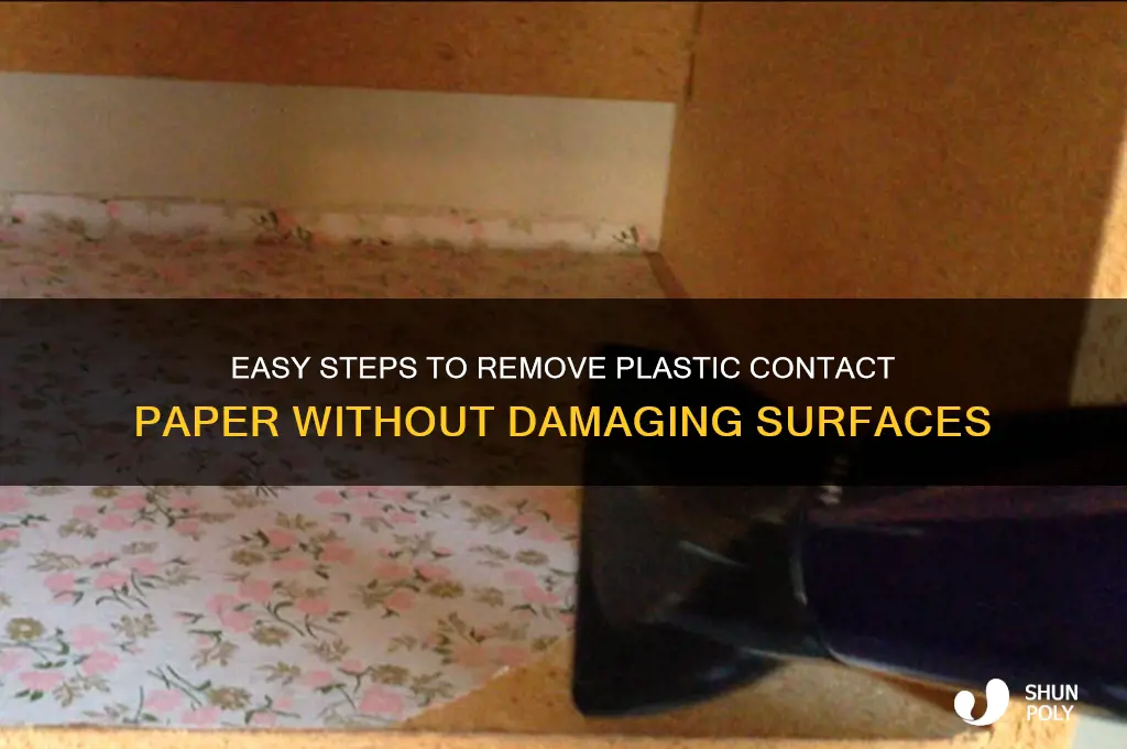 how to remove plastic contact paper