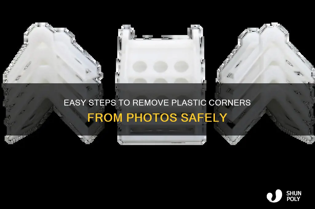 how to remove plastic corners from photo