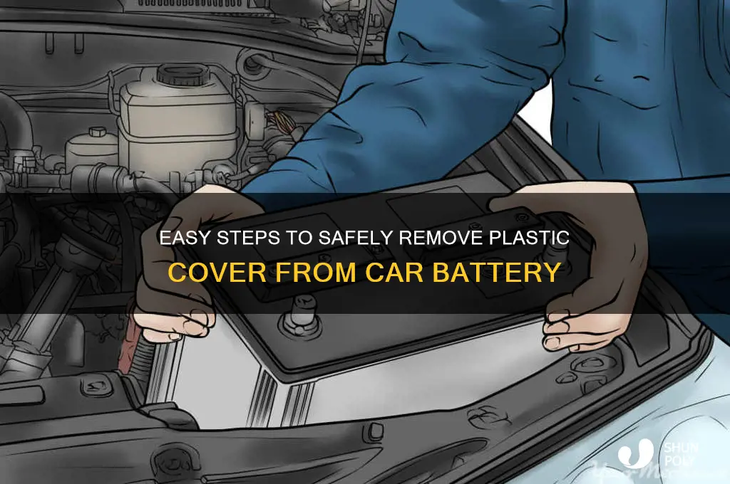 how to remove plastic cover from car battery