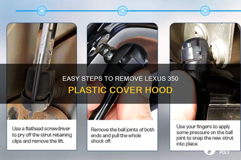 how to remove plastic cover hood lexus 350