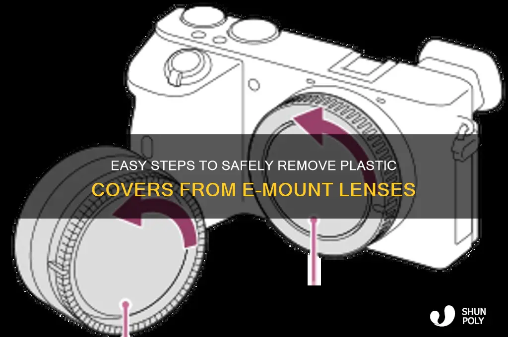 how to remove plastic cover of e mount lenses