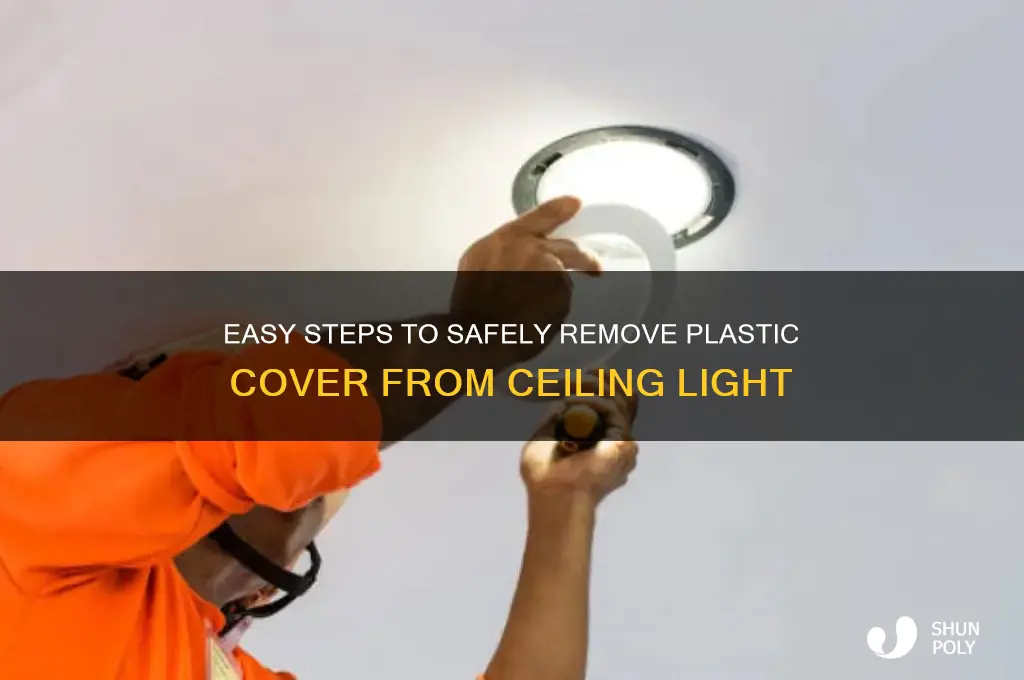 how to remove plastic cover on ceiling light