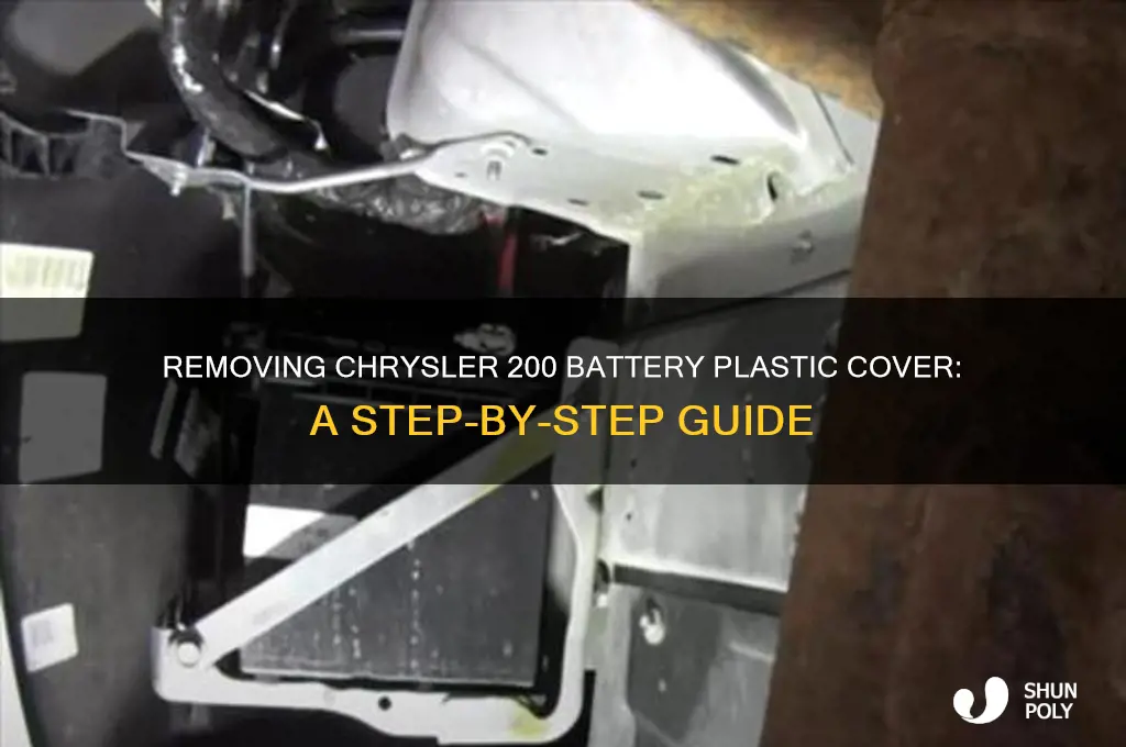 how to remove plastic cover over battery chrysler 200