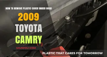 Removing the Plastic Cover Under Hood of a 2009 Toyota Camry