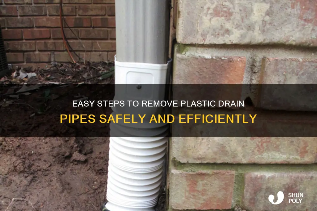 how to remove plastic drain pipe