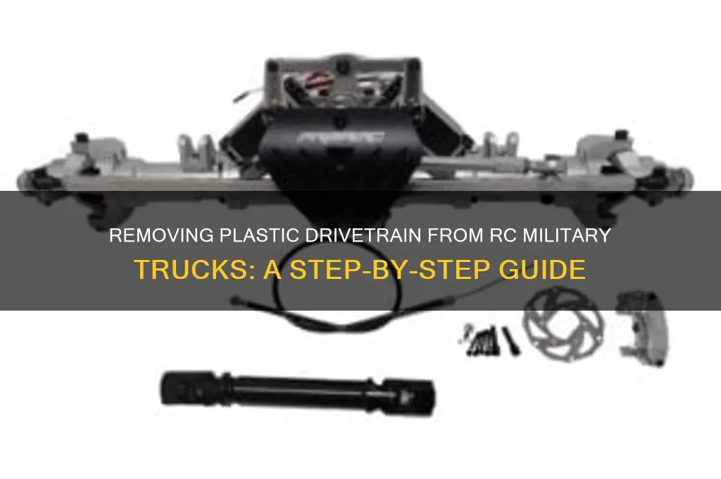 how to remove plastic drivetrain for remoking rc military truck