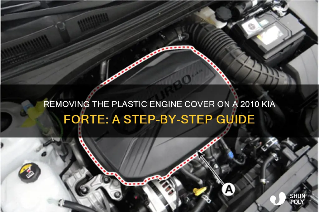 how to remove plastic engine cover on 2010 kia forte