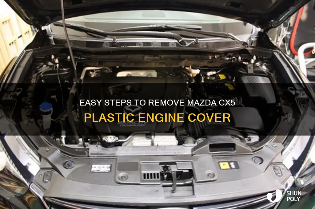 how to remove plastic engine cover on mazda cx5