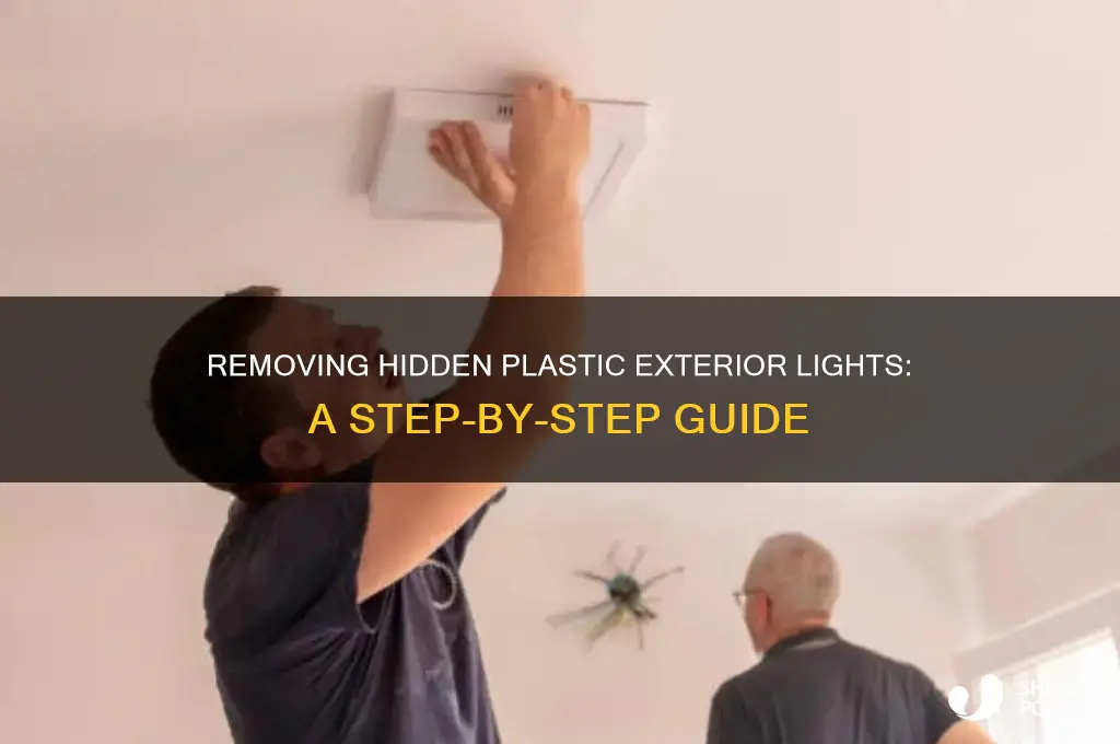 how to remove plastic exterior light with no obvious