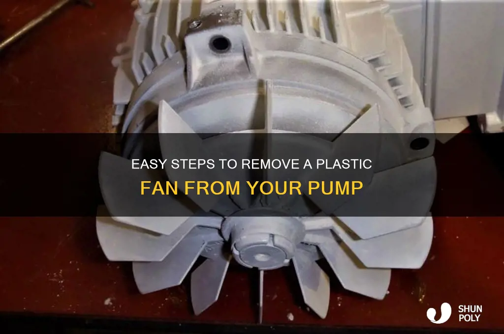 how to remove plastic fan on pump