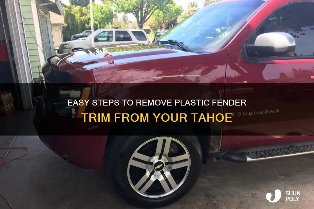 how to remove plastic fender trim from tahoe