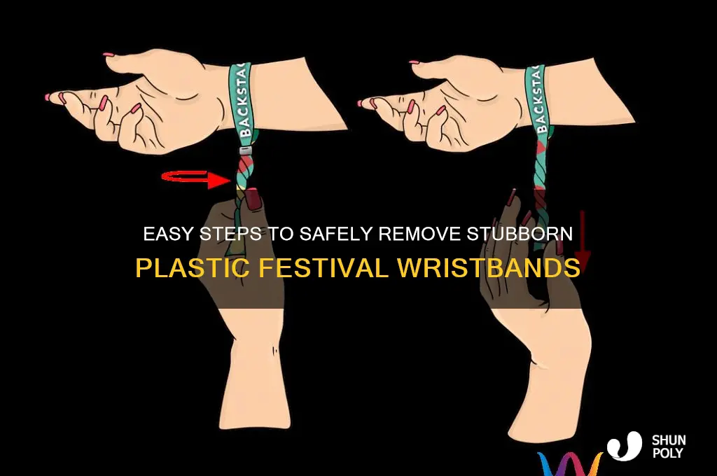 how to remove plastic festival wristband