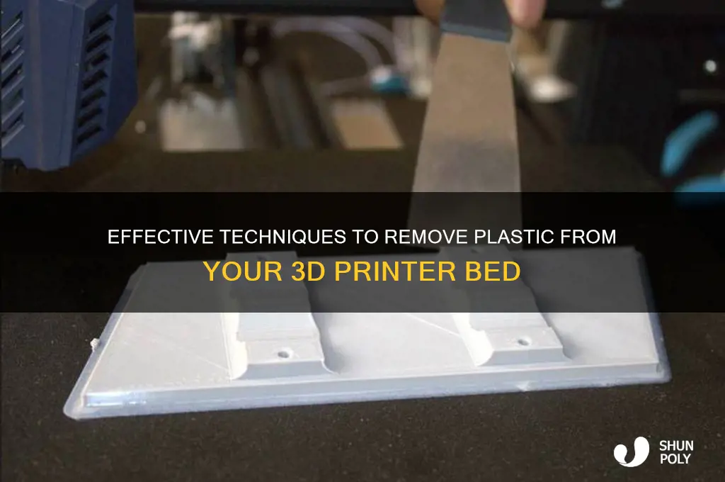 how to remove plastic from 3d printer bed