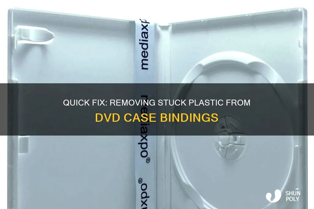 how to remove plastic from binding of dvd case