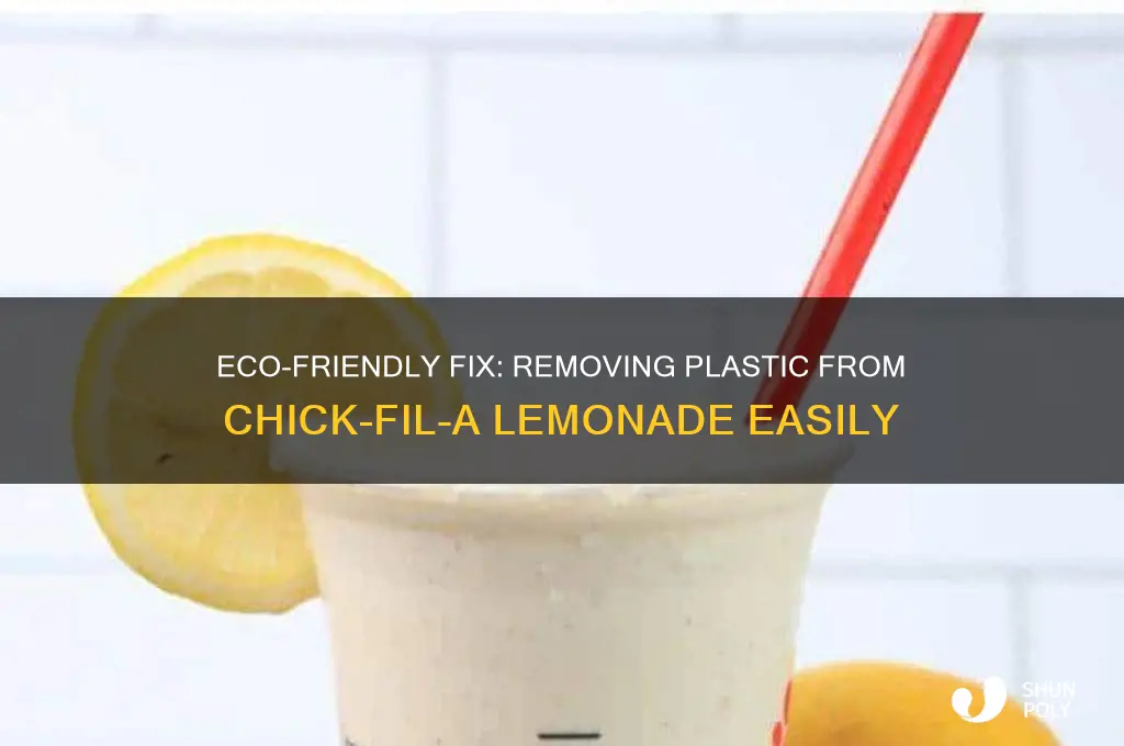 how to remove plastic from chic fil a lemonaid