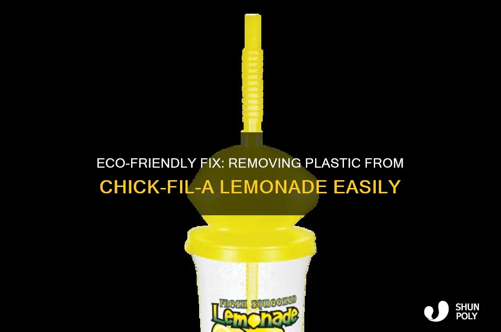 how to remove plastic from chick fil a lemonade