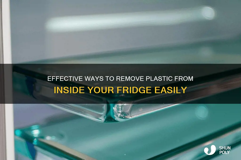 how to remove plastic from inside if the fridge