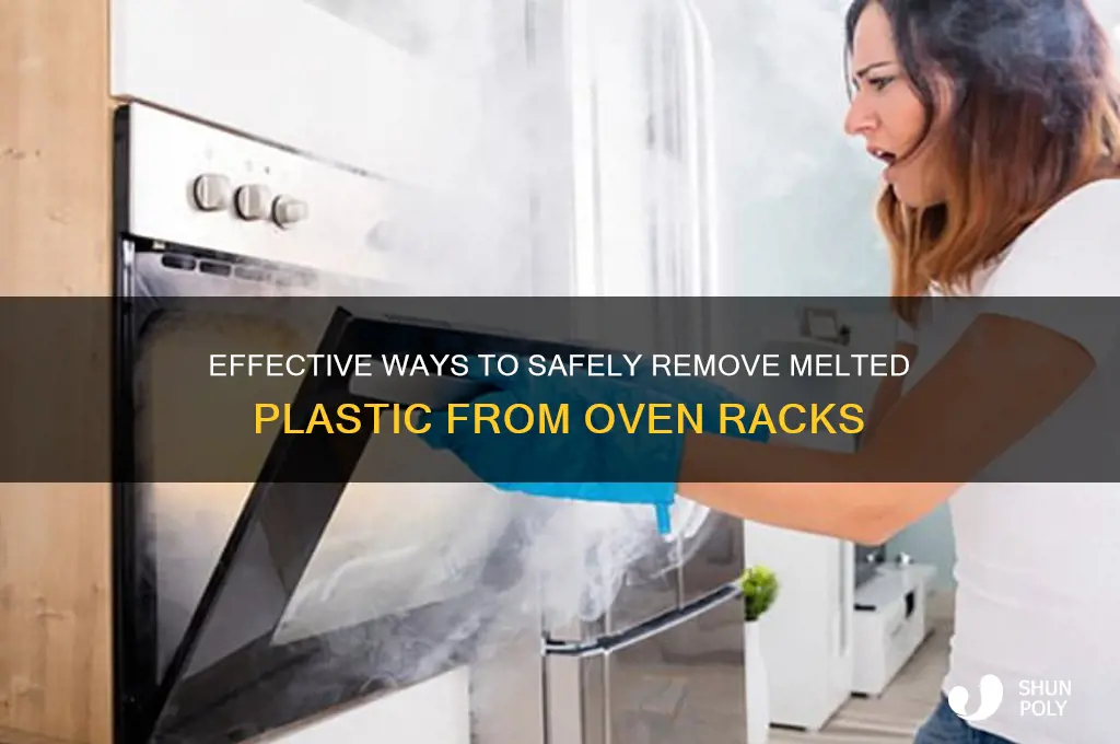 how to remove plastic from oven rack