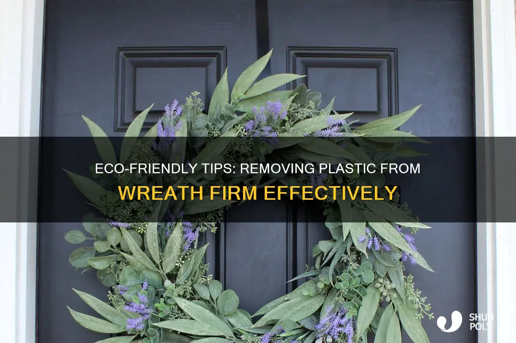 how to remove plastic from wreath firm