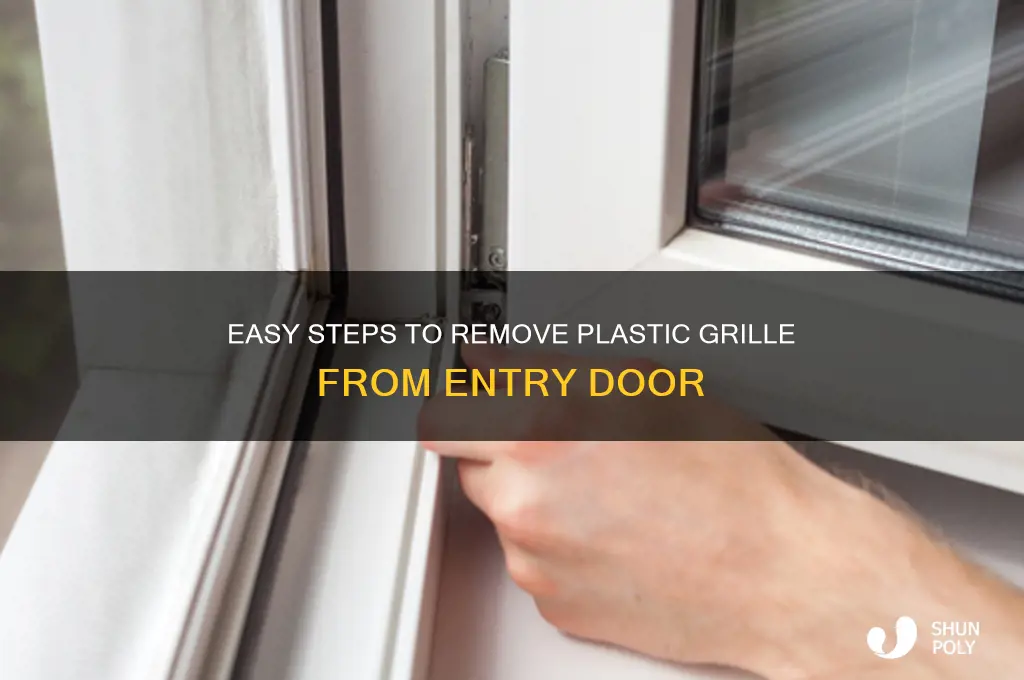 how to remove plastic grille on an enrty door