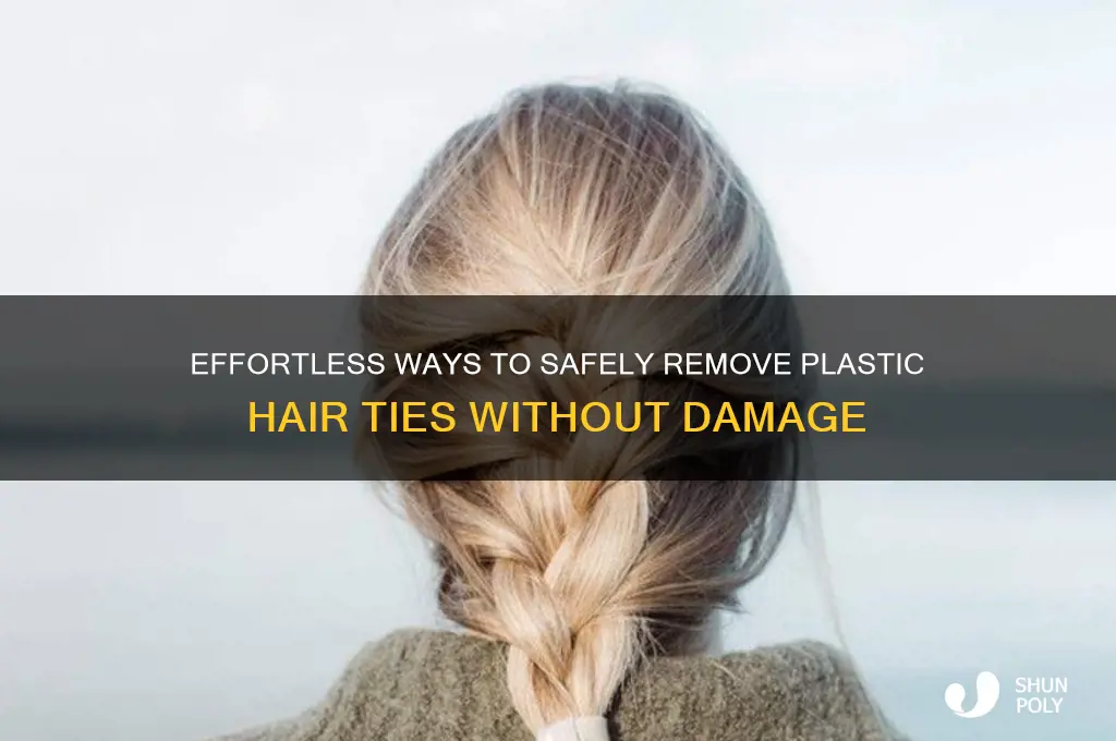 how to remove plastic hair ties