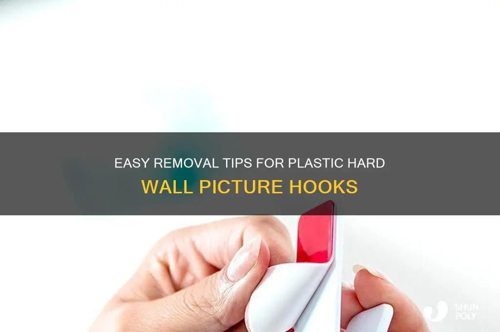 how to remove plastic hard wall picture hooks