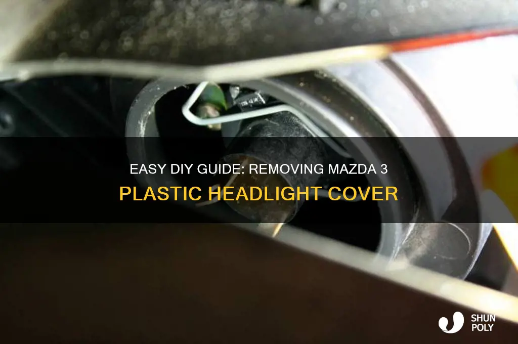 how to remove plastic headlight cover mazda 3