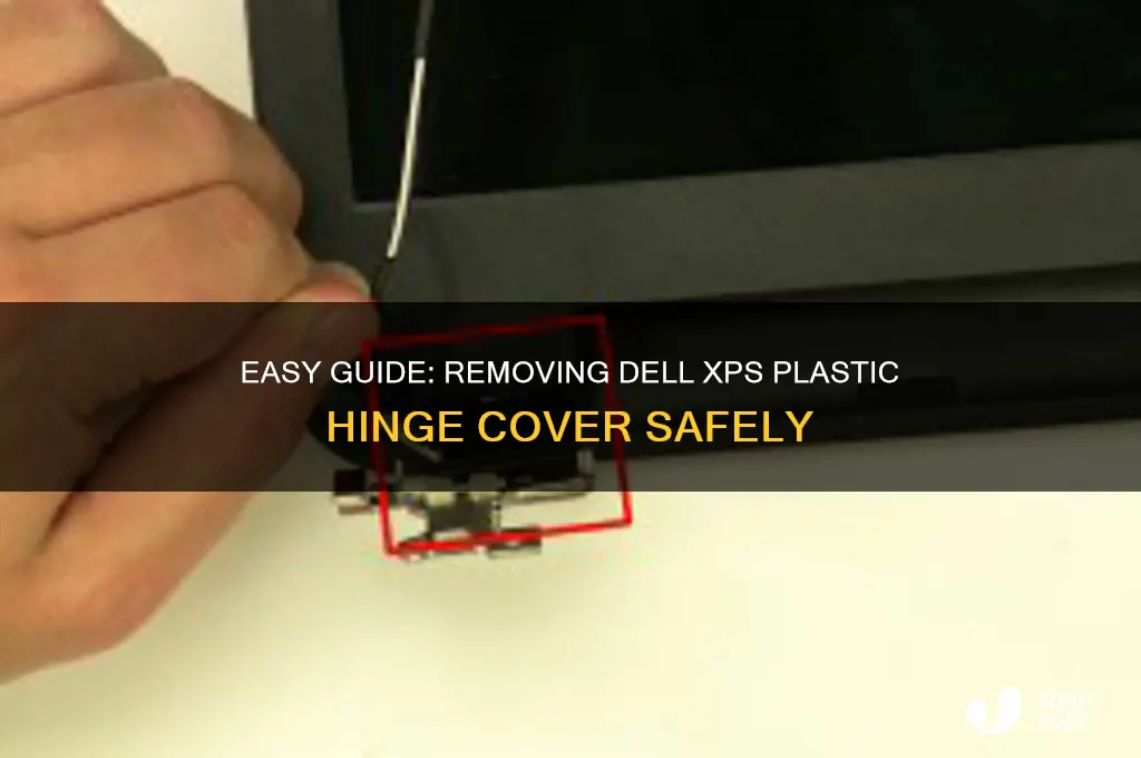 how to remove plastic hinge cover for dell xps