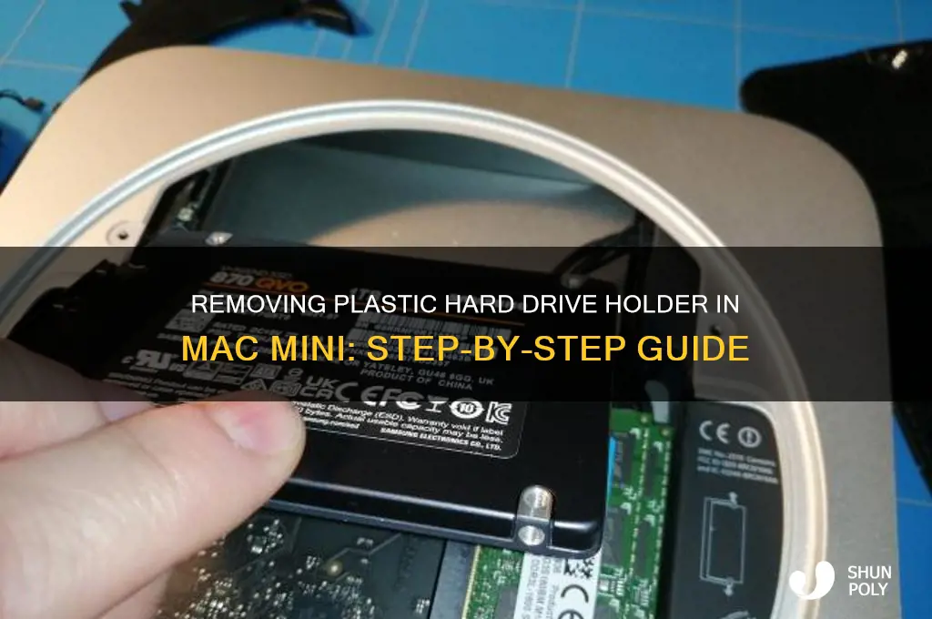 how to remove plastic holding hard drive mac mini