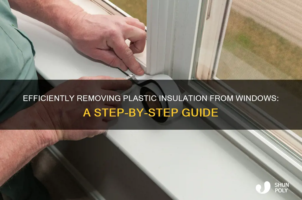 how to remove plastic insulation from window