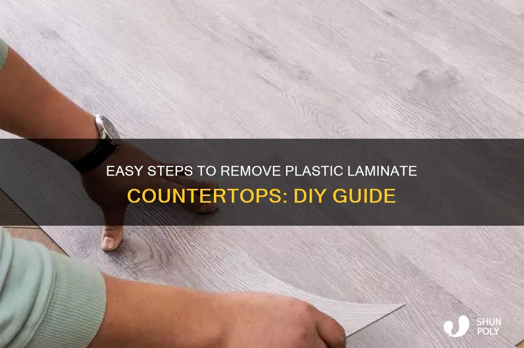 how to remove plastic laminate countertop
