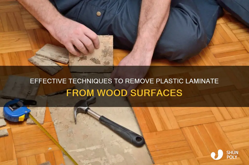 how to remove plastic laminate from wood